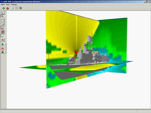 Electromagnetic field density distribution